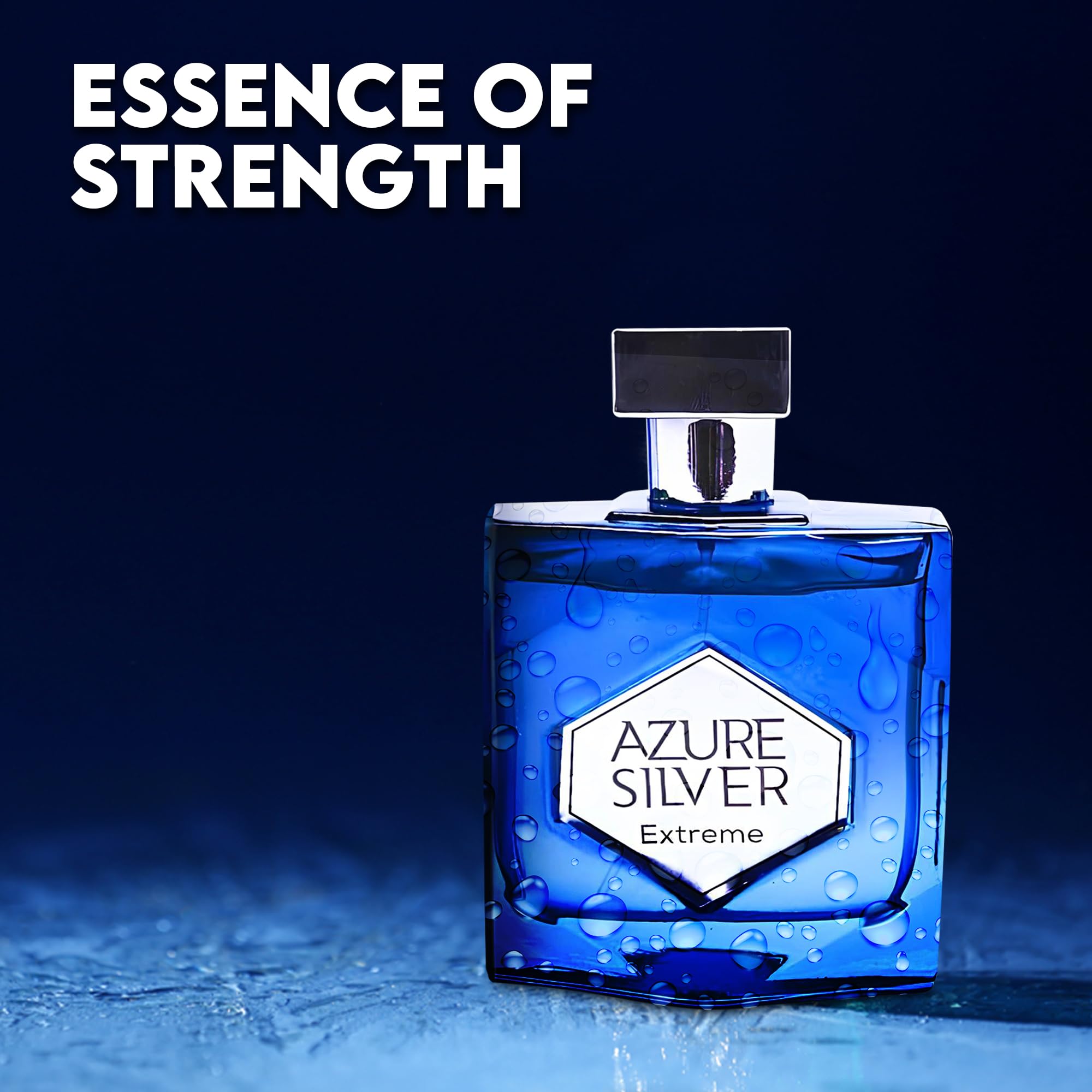 Amazon.com : Azure Silver Extreme Men Cologne Fresh Scent Eau De
